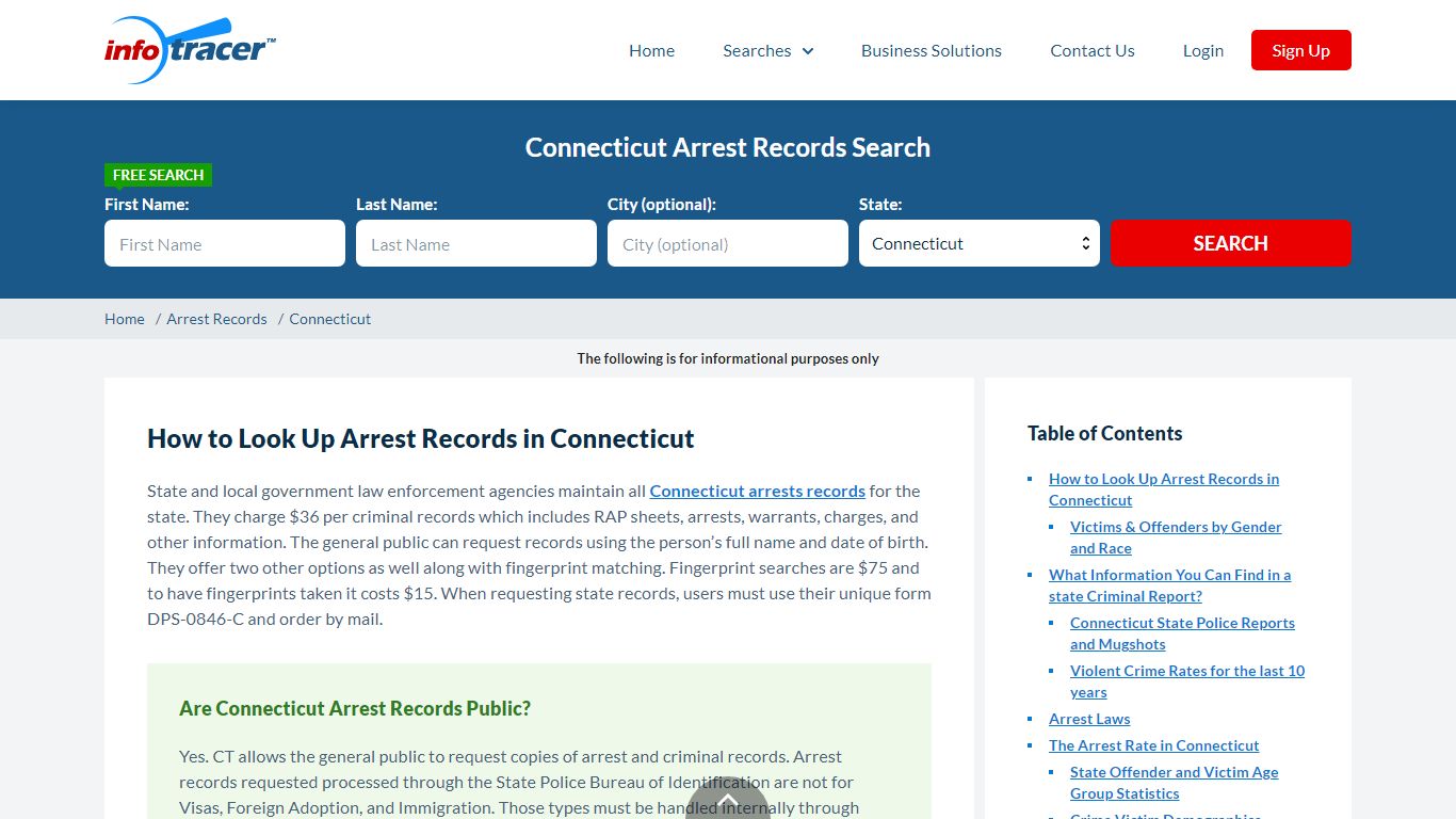 Connecticut Arrest Records - Find CT Criminal Records Online
